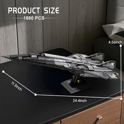 Reobrix SR-72 Reconnaissance Fighter Jet Building Set, Military Airplane Toys Construction Set 33039, Model Plane Kit Aviation Collection, Gifts for Teens 14+, Adult and Military Fans