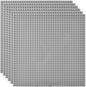 Lekebaby Classic Baseplates Building Base Plates for Building Bricks 100% Compatible with Major Brands-Baseplate 10" x 10", Pack of 6, Grey