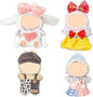 4 Pack—17cm Doll Clothes,Premium Cute Outfit with Accessories,Doll Princess Skirt,Boys and Girls Stylish Adorable Dolls Fashion Clothes Set Accessories(No Dolls and Shoes) (Set G)