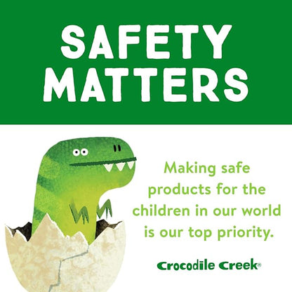 Crocodile Creek Wooden Stacking Puzzle, 10 Chunky Animal Pieces and Two-Sided Base with Play Scene for Kids Ages 2 Years and Up, 11.75 inches, 123 Zoo