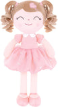 Gloveleya Baby Doll Baby Girl Gifts Plush Curly Kids Girl Toys with Love Toys for Ages 2-4 Toddler Toy 16" Pink
