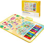 3-in-1 Musical Mat Toys for Toddlers, Led Light Up Mole Bashing & Piano Keyboard & Animal Sounds with 2 Drum Sticks,Early Educational Musical Learning Toys, Birthday Gifts for 3+ Boys & Girls