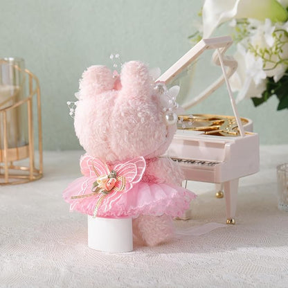 3 Pcs Wedding Outfits Dress for 6.7 Inches Doll Wedding Clothe Set Include Cute Headpiece Popular Dress Accessories, No Doll(Classic Style,Pink)