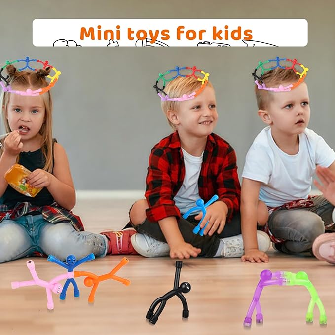 12Pcs Magnetic Toys,Colourful Travel Magnetic Men,Fridge Magnets for Kids,Whiteboard,Easter,Refrigerator,Office