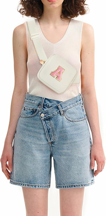 Graduation Gift for Teen Girls Kids Daughter Sister - Birthday Gifts for 2 3 4 5 6 7 8 9 10 11 Year Old Girls,Mini Fanny Pack Cute Crossbody Bag Belt Bag Trendy Stuff - Cream,A