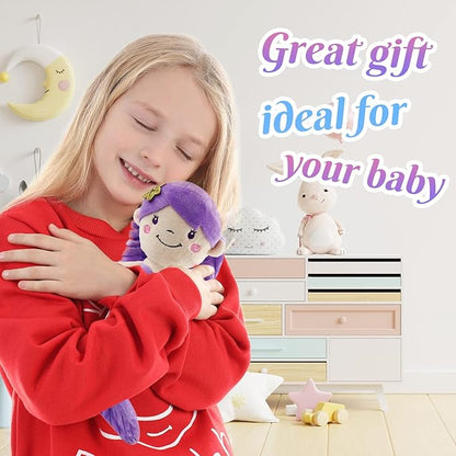 Athoinsu 12'' Purple Mermaid Stuffed Animal Soft Cute Adorable Mermaid Princess Plush Toy Doll Birthday Children's Day Decors for Toddler Girls