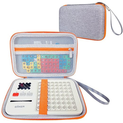 JCHPINE Hard Carrying Case for GiiKER Super Blocks Puzzle Game, Protective Storage Holder for GiiKER Brain Teaser Puzzles Interactive Handheld Game Console Accessories (Orange Case only)