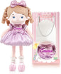 LeyaDoll Personalized Soft Baby Doll Toys (16''), My First Baby Rag Doll for 1 Year-Old Girl Birthday Gift, Christmas Plush Toys Gift for Toddler Kids Infants-Princess-Aurora