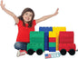 BiggoBlocks Big Blocks for Kids Ages 4-8 — Indoor & Outdoor Blocks for Kids Games — Large Building Blocks (24 pc with 2 Cars) Big City Set