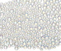Iridescent Glass Tiny Bubble Beads, 0.4-3mm 10g No Hole Micro Mini Round Clear Water Droplets Beads - Applications: for Resin Filler, Nail Art, Dollhouse Bath Tub