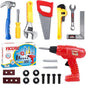 Kids Tool Set 20 PCS Toddler Tool Set with Toy Drill, Pretend Play Kids Toys for Ages 3,4,5,6,7,8 Years Old, Boy Toys, Girl Toys