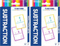 BAZIC Subtraction Flash Cards, Numbers Math Flashcards Game at School Home, Problem Solving (36/Pack), 2-Packs