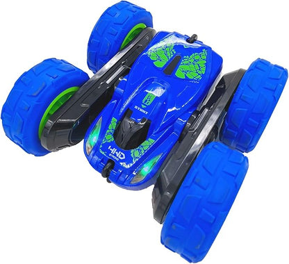 Threeking RC Stunt Car Remote Control Cars with Lights Double-Sided Driving Indoor Outdoor Toys Gifts Presents for 6 7 8 9 10 11 12 Year Old Kids Boys Girls