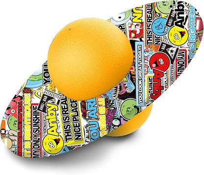 Pogo Ball for Kids & Adults Up to 200lb, Balance Coordination Trick Bounce Board Pop Ball Cool Fun Challenge Indoor Outdoor Toys Pogo Jumper Birthday Gifts for Boys Girls Halloween