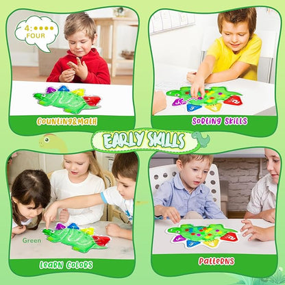 Sensory Counting Toys for Toddlers 3-4, Montessori Color Sorting & Matching Games, Fine Motor Skills Development, Educational Travel Toys for Kids with Autism