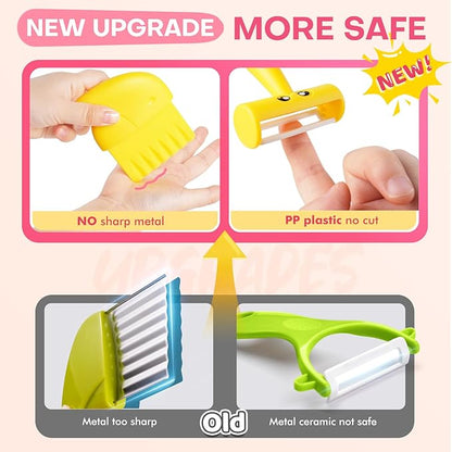Toddler Girl Cooking Set with Storage Box-Girls Pink Kitchen Set,Safe PP Material Baby Girl Montessori Kitchen Tools for Real Cooking,Dishwasher Safe,Fun Bird-Shaped Little Chef Set