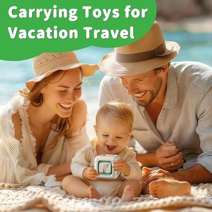Busy Cube Toy, Sensory Toys for Toddlers 1-3, Baby Car Seat Toys 12-18 Months, Toddler Airplane Travel Toys Age 1-2, Learning Fine Motor Skills, 1st Birthday Gifts Stocking Stuffers