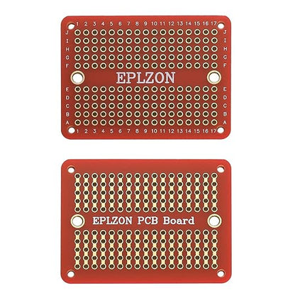 Solderable Breadboard PCB Board Gold-Plated Solder Breadboard for DIY Electronics Projects Apply to Arduino Soldering Projects 3.5"x2.05" (5 Pack + 2 Mini Board,red)