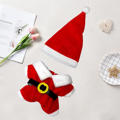 17cm Doll Clothes Christmas Accessories Outfit for 17cm Dolls (NO Doll)(Sweater+Christmas Hat/Scarf)