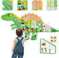 Dinosaur Montessori Busy Board: 10 in1 Sensory Wall Panel for Kids, Toddler Sensory Toys Learning Activity Wall for Playroom, Daycare, Class, Travel, Gifts for 3 4 5 6 Year Old Boys Girls