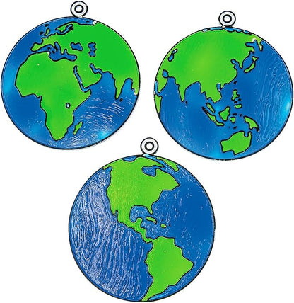 Fun Express Color Your Own Suncatchers - VBS Vacation Bible School Supplies/Decor - Earth Day DIY Crafts for Kids and Classroom Activities - Set of 24
