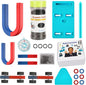 Mysterystone Science Magnets Experiment kit for Kids Physics kit for Students Stem Experiment Tools Including Horseshoe Magnets, Iron filings