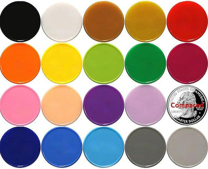 Set of 100 Opaque Plastic Learning Counters Mini Poker Chips Game Tokens with Storage Box (Gray, 1 Inch)