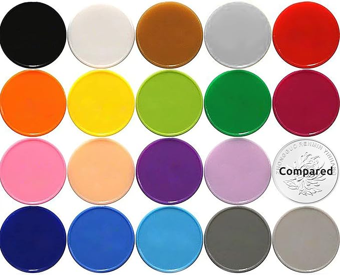Set of 100 Opaque Plastic Learning Counters Mini Poker Chips Game Tokens with Storage Box (White, 1 Inch)
