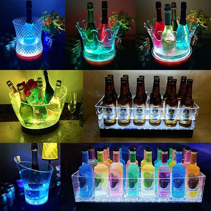 50 Pcs Light Up Coasters for Drinks, Colorful LED Coasters Sticker Lights, LED Bottle Lights for Liquor Bottles,Home Bar,Club,Party,Wedding Decor