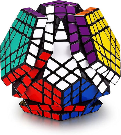 Ganowo Megaminx Speed Cube Gigaminx 5x5 Cubes Brain Teasers Games Magic Twist Puzzle Fidget Toys for Kids Adults Boys Teens