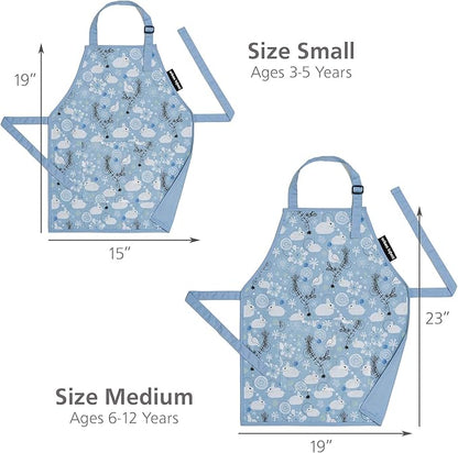 Urban Infant Little Helper Kids Apron - Children's Cooking Art Gardening - Great Gift for Toddler Boys and Girls