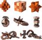 8pcs Puzzles Toys Wooden and Metal Brain Teaser Puzzles Game for Adults Kids Unlock Interlocking Puzzle IQ Education Puzzle Gift