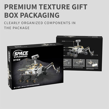 Remote & APP Controlled Mars Rover, STEM Building Set for Boys Ages 8-14, Space Toys for Kids Ages 8-12, Science Gift for Boys & Girls (1007 PCS)