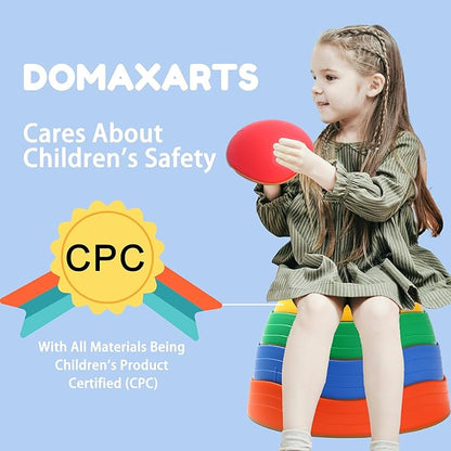 Balance Stepping Stones for Kids, 5pcs Sensory Stepping Stones, Indoor & Outdoor Obstacle Course Play Equipment, Enhances Toddler Gross Motor & Coordination Skills, Ages 3 4 5 6 7 8+