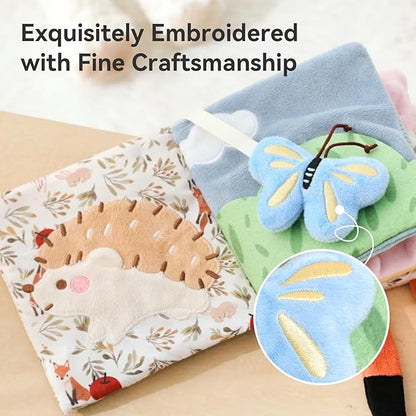 Soft Baby Book Sensory Books for Babies Newborn Infant Toys with Touch and Feel, Crinkle Pages, Mirror, Textures Early Learning Toy Gift for Tummy Time & Sensory Development