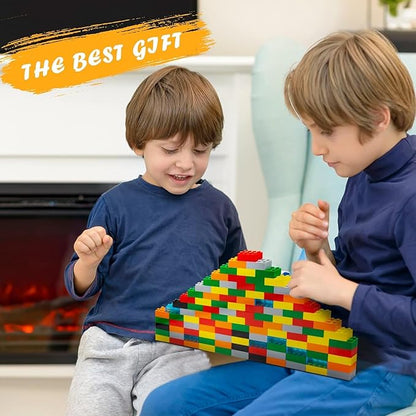 300 Piece Light Gray Bricks Bulk Assortment Pack, Dark Grey Brick Accessories for Building with 12 Size, Compatible with Lego Parts and Pieces(Color: Light Gray)
