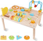 ATOYUS Activity Table for 1 2 Year Old, 8 in 1 Wooden Montessori Activity Center Toys for Toddlers 1-3, Kids Sensory Game Play Table, 1st Christmas Birthday Boys Girls Gifts for 12 Months+ Baby
