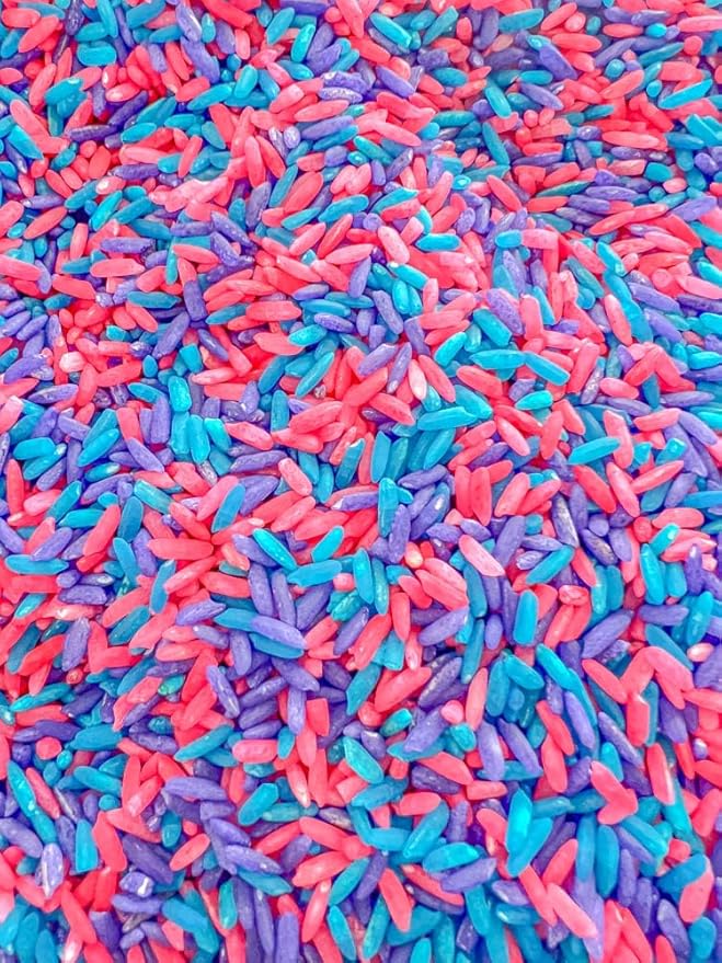 Sensory Bin Filler for Sensory Table - Colored Rice for Sensory Play (Unicorn Rice)