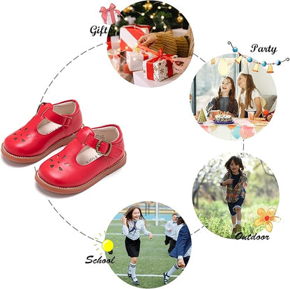 Felix & Flora Toddler Little Girl Mary Jane Dress Shoes - Ballet Flats for Girl Party School Shoes