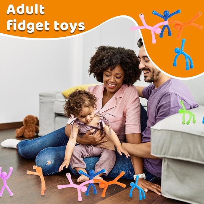 12Pcs Magnetic Toys,Colourful Travel Magnetic Men,Fridge Magnets for Kids,Whiteboard,Easter,Refrigerator,Office