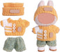 Clothes for 17cm Doll (NO Doll),Adorable Outfit ，Handcrafted Clothes Set with Dress Up ,Ropa Accessories Hat + Sweater + Pants (Rainbow +Yellow)