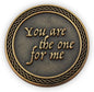 Romantic Love Expression Antique Gold Plated Pocket Coin for Date Night, You are The One for Me, I Need You by My Side, Love Gift for Men & Women, from Him or Her