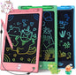 FLUESTON LCD Writing Tablet for Kids,Drawing Tablet for Boys Girls 3 4 5 6 7 8 Year,8.8 Inch 3pcs in 1 Pack Drawing Pad Toy Birthday Gifts for Toddler, Educational Doodle Board Cute Dinosaur Unicorn