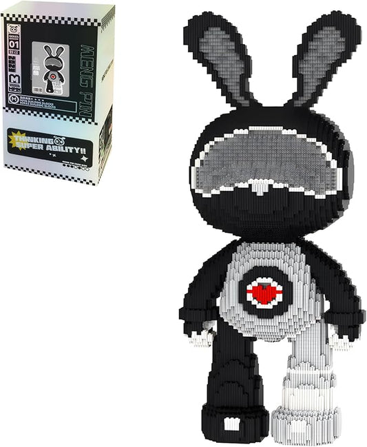Rabbit Animal Micro Building Blocks Set for Adults Space Boys Cute Large Sets Toys Gift Kids 6550 Pieces 55cm High Series