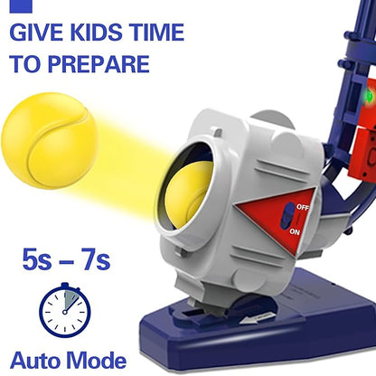 iPlay, iLearn Kids Pitching Machine Toys, 2 in 1 RC Baseball Tennis Pitcher, Auto Ball Launching Bat, Boys Outdoor Outside Sports Backyard Game, Birthday Gift 5 6 7 8 10 12 Yr Youth-Unassembled