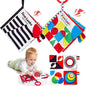 hahaland Baby Books 0-6 Months - 2PCS Infant Toys 0-6m Tummy Time Babies Toy Newborn Toys High Contrast Visual Development Sensory Book Baby Girl Boy Shower Christmas Birthday Gift Stocking Stuffers