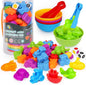 Counting Transport Matching Game with Sorting Cups, Sensory Sorting Colors Counting Toys with Games Dice, Montessori Training Preschool Educational Learning Toy Gifts for Toddlers Kids 3 4 5 6 +