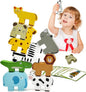 Wooden Animal Puzzles for Toddlers - Sorting & Stacking Montessori Toys for 3 4 5 Year Old Boys Girls, Kids Educational Learning Toys Gift (9pcs Animals)