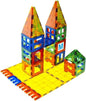 Magnet Tiles - Clear Magnetic 3D Building Blocks - Educational Toys, Games, Activities, Puzzles - Creativity, Motor Skills, Learning Shapes - Storage Bin, 2 Car Base, 120pcs, 13 Click-Ins