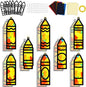 32 Sets Back to School Crayon Suncatchers Craft Kit DIY Window Stained Glass Effect Crayons Paper Crafts for Home School Classroom Decoration Kid Birthday Gifts Creative Art Projects Activity Game